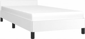vidaXL vidaXL Rama łóżka z zagłówkiem, biała, 80x200 cm, sztuczna skóra 3