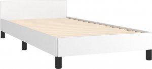 vidaXL vidaXL Rama łóżka z zagłówkiem, biała, 80x200 cm, sztuczna skóra 4