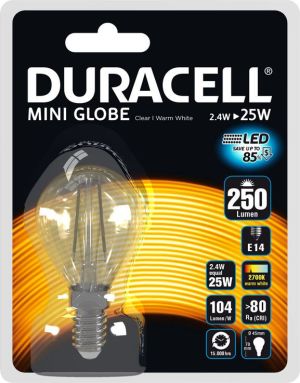 Duracell LED P45, E14, 2.4W, 2700K, 250lm (M150N14B1) 1