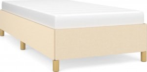 vidaXL vidaXL Rama łóżka, kremowa, 90x200 cm, tapicerowana tkaniną 2