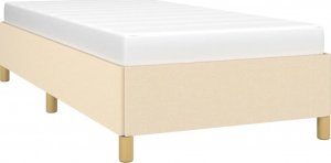 vidaXL vidaXL Rama łóżka, kremowa, 90x200 cm, tapicerowana tkaniną 3