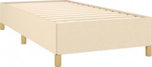 vidaXL vidaXL Rama łóżka, kremowa, 90x200 cm, tapicerowana tkaniną 4
