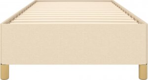 vidaXL vidaXL Rama łóżka, kremowa, 90x200 cm, tapicerowana tkaniną 5