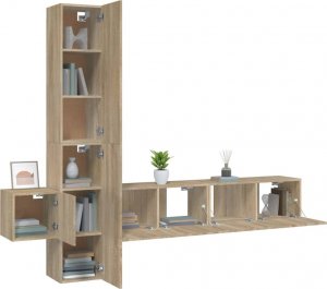 vidaXL vidaXL 5-częściowy zestaw szafek telewizyjnych, dąb sonoma 4