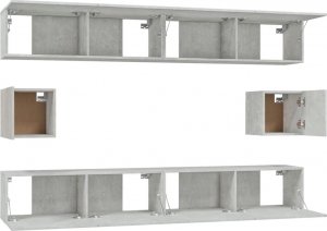 vidaXL vidaXL Zestaw 6 szafek telewizyjnych, szarość betonu 5