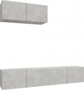 vidaXL vidaXL Zestaw 3 szafek TV, szarość betonu, materiał drewnopochodny 2
