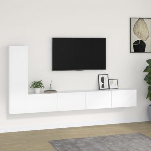 vidaXL vidaXL 3-częściowy zestaw szafek telewizyjnych, biały 1
