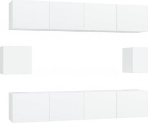 vidaXL vidaXL Zestaw 6 szafek telewizyjnych, biały, materiał drewnopochodny 2