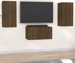 vidaXL vidaXL Zestaw 3 szafek TV, brązowy dąb, materiał drewnopochodny 1