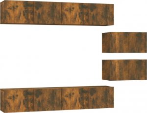 vidaXL vidaXL Zestaw 6 szafek TV, przydymiony dąb, materiał drewnopochodny 2