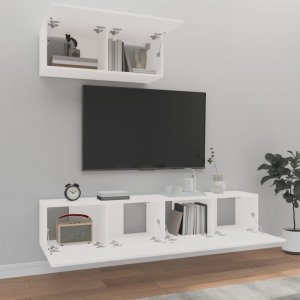 vidaXL vidaXL Zestaw 3 szafek TV, biały, materiał drewnopochodny 3