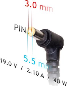 Zasilacz do laptopa Akyga 40 W, 3 mm, 2.1 A, 19 V (AK-ND-48) 3