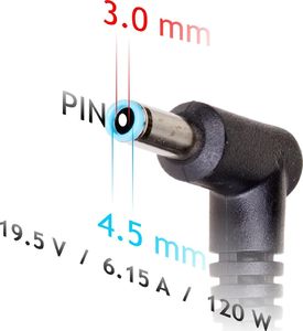 Zasilacz do laptopa Akyga 120 W, 3 mm, 6.1 A, 19.5 V (AK-ND-45) 3