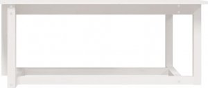 vidaXL Stolik kawowy, biały, 110x55x45 cm, lite drewno sosnowe 3