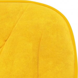 Krzesło biurowe vidaXL vidaXL Obrotowe krzesło biurowe, żółte, tapicerowane aksamitem 7