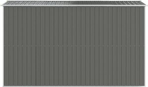 vidaXL vidaXL Szopa ogrodowa, jasnoszara, 192x357x223cm, stal galwanizowana 5