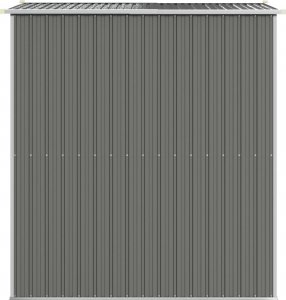 vidaXL vidaXL Szopa ogrodowa, jasnoszara, 192x191x223 cm, stal galwanizowana 5