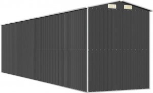 vidaXL vidaXL Szopa ogrodowa, antracytowa, 192x772x223 cm, stal galwanizowana 6