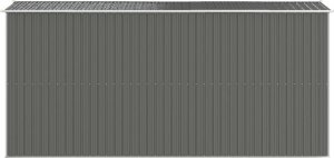 vidaXL vidaXL Szopa ogrodowa, jasnoszara, 192x440x223cm, stal galwanizowana 5