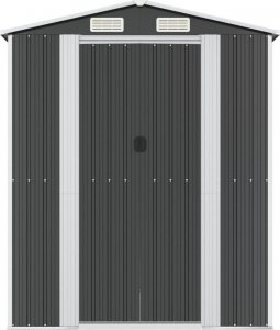 vidaXL vidaXL Szopa ogrodowa, antracytowa, 192x274x223 cm, stal galwanizowana 3