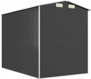 vidaXL vidaXL Szopa ogrodowa, antracytowa, 192x274x223 cm, stal galwanizowana 6