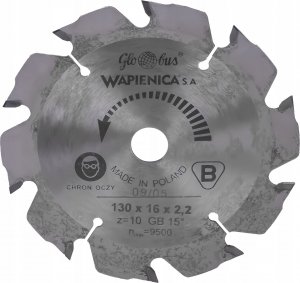 Globus Piła tarcz. BRYTAN 130x16x2,7/1,2/10z GB15 4