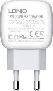 Ładowarka LDNIO 1x USB-A 1x USB-C 3 A (A2313C EU) 2