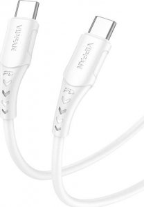 Kabel USB Vipfan USB-C - USB-C 1 m Biały (6971952433144) 1