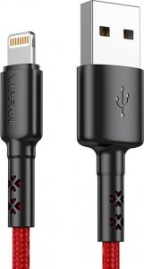 Kabel USB Vipfan USB-A - Lightning 1.8 m Czerwony (6971952430174) 1