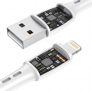 Kabel USB Vipfan USB-A - Lightning 1 m Biały (6971952431928) 1