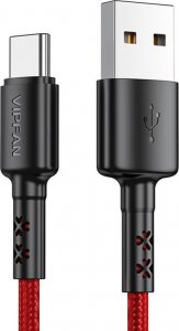 Kabel USB Vipfan USB-A - USB-C 1.8 m Czerwony (6971952430211) 1
