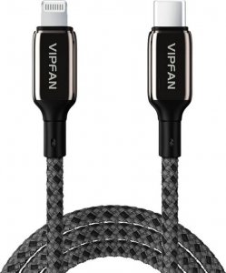 Kabel USB Vipfan USB-C - Lightning 1.5 m Czarny (6971952432963) 1