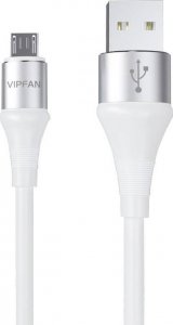 Kabel USB Vipfan USB-A - microUSB 1.2 m Biały (6971952432468) 1