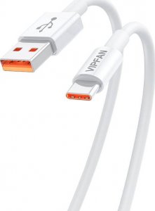 Kabel USB Vipfan USB-A - USB-C 1.2 m Biały (6971952433458) 1