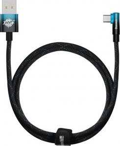 Kabel USB Baseus USB-A - USB-C 1 m Czarno-niebieski (CAVP000421) 1