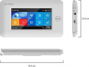 Huxgo Bezprzewodowy alarm GSM + WiFi HXA006 4G LTE z aplikacją TUYA SMART - C5 + syrena bezprzewodowa 4