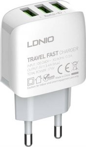 Ładowarka LDNIO 3x USB-A 3.4 A (6933138691069) 3