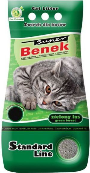 Żwirek dla kota Super Benek Standard Zielony las 25 l 1