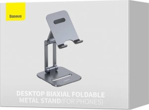 Baseus Podstawka stojak uchwyt Baseus Biaxial na telefon (szara) 5