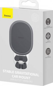 Baseus Uchwyt grawitacyjny Baseus Stable na kratkę (czarny) 23