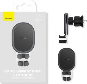 Baseus Uchwyt grawitacyjny Baseus Stable na kratkę (czarny) 26