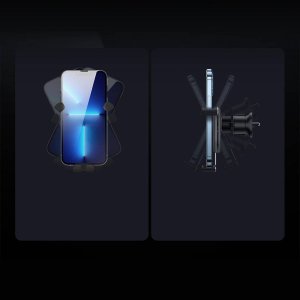 Baseus Uchwyt grawitacyjny Baseus Stable na kratkę (czarny) 9