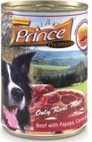 Prince PRINCE PIES PREM 400g WÓŁ/PAPAJA/MARCHEW 1