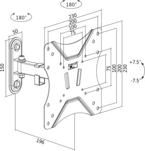LogiLink Uchwyt ścienny BP0007 23'' - 42'' 2