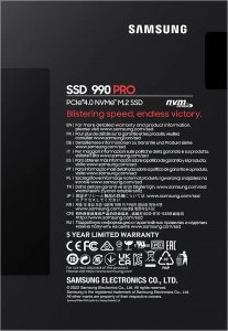 Dysk SSD Samsung 990 PRO 1TB M.2 2280 PCI-E x4 Gen4 NVMe (MZ-V9P1T0BW) 6