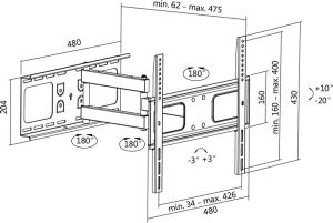 LogiLink Uchwyt ścienny BP0015 32'' - 55'' 2