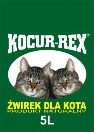Żwirek dla kota KOCUREX R&W KOCUR-REX 5l (GRUBY) ZIELONY 1