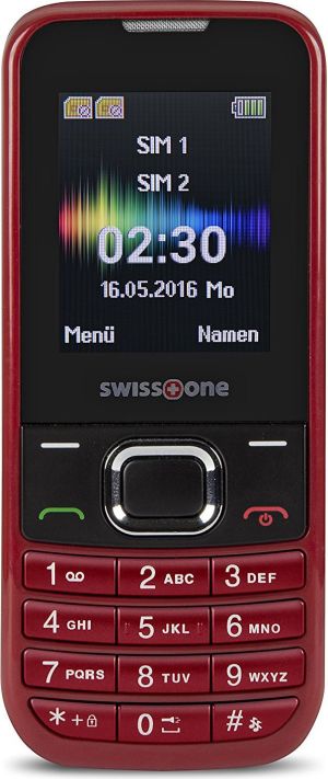 Telefon komórkowy Swisstone Dual SIM Czerwono-czarny 1