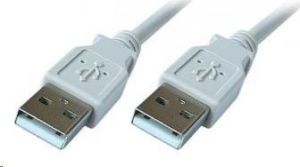 Kabel USB PremiumCord USB-A - USB-A 1 m Biały (ku2aa1) 1
