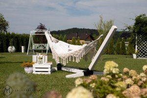 am-gardenhome Hamak bawełniany Boho + Stelaż XXL 94x94 4